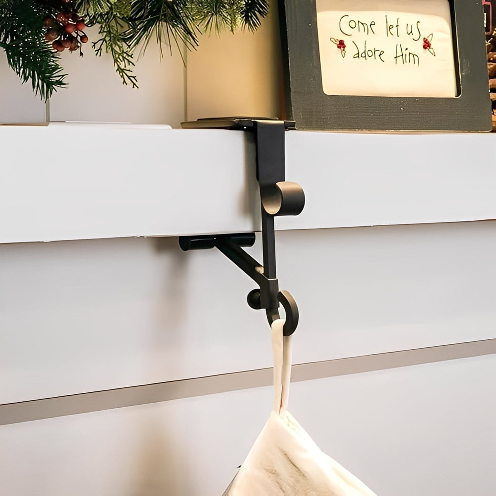 2-in-1 Adjustable Garland and Stocking Mantel Hangers - Perfect for Holiday Decor