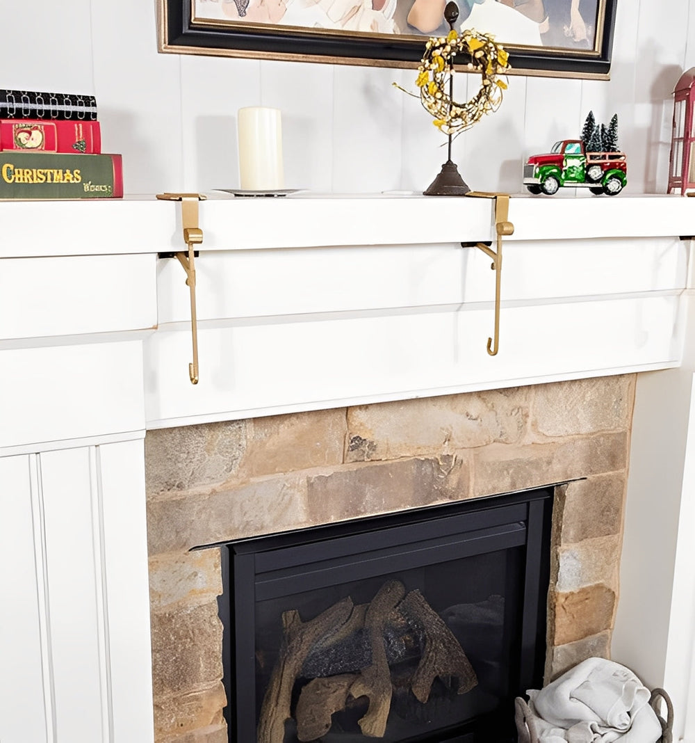 2-in-1 Adjustable Garland and Stocking Mantel Hangers - Perfect for Holiday Decor