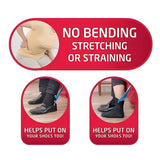Sock Aid – Long Folding Handle, Compression Stocking Compatible & Non-Slip Cradle
