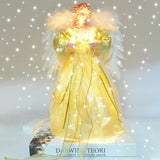 Animated Lighted Angel Tree Topper for Christmas - Festive Holiday Decoration