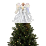 Animated Lighted Angel Tree Topper for Christmas - Festive Holiday Decoration