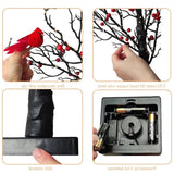 Warm White Glowing Copper Wire Tree with Cardinals – Tabletop Christmas Decor