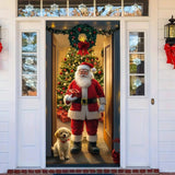 3D Christmas Door Mural Sticker - Waterproof PVC Holiday Decal, Easy Peel & Stick Decoration