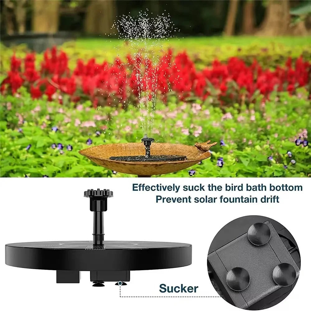 Fountain Pump – Solar-Powered, Floating Design & Bird Bath Fit