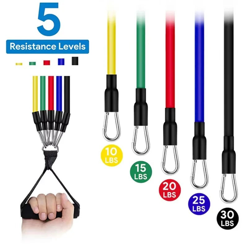 Resistance Band Set – 11-Piece, Home Workout & Strength Training Kit