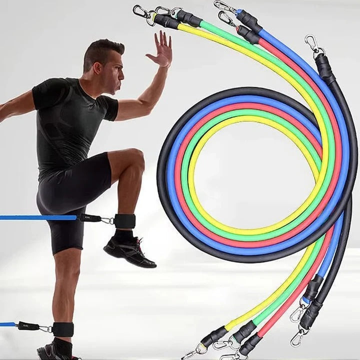 Resistance Band Set – 11-Piece, Home Workout & Strength Training Kit
