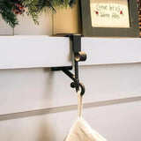Adjustable Weighted Mantle Hook for Holiday Stockings & Greenery - Secure & Stylish Decoration Solution