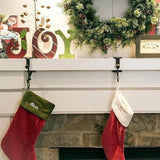 Adjustable Weighted Mantle Hook for Holiday Stockings & Greenery - Secure & Stylish Decoration Solution