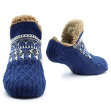 Snowflake Pattern Thermal Winter Socks – Knit Christmas Floor Socks