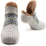 Snowflake Pattern Thermal Winter Socks – Knit Christmas Floor Socks
