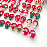10-Piece Holiday Elastic Ponytail Hair Ties Set for Kids - Festive and Colorful Hair Accessories