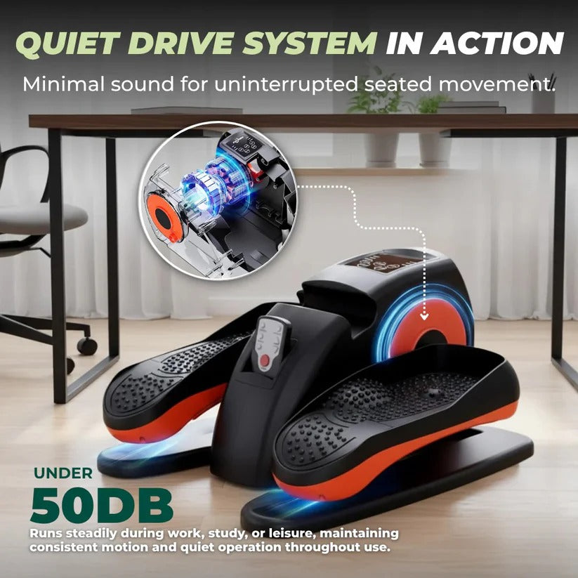 Under Desk Pedal Exerciser – Compact Design, LCD Display & Remote Control