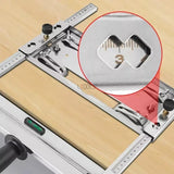 Circular Saw Guide Rail – 0–320mm Adjustable, Stainless Steel, Dust Adapter