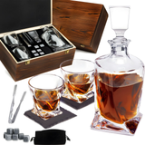 WhiskeyWave – Luxurious Crystal Whiskey Decanter and Glasses Set