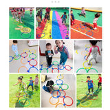 Kids Agility Hopping Rings Set – 10 Rings & Clips, 28/38cm & Indoor/Outdoor Play