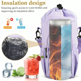 Optimized Product Title: **Kompakte Umhängetasche mit Flaschenhalter – Multifunktionale Trinkflasche Schultertasche für Unterwegs** 

This title includes relevant keywords while maintaining clarity and appeal for potential buyers.