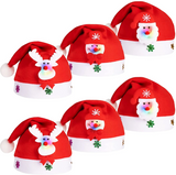 Santa Claus LED Light-Up Christmas Hat - Festive Holiday Headwear for Christmas Parties & Celebrations