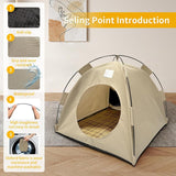 Foldable Cat & Small Dog Tent – Enclosed Retreat, Soft Lining & Collapsible Design