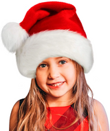 Santa Claus LED Light-Up Christmas Hat - Festive Holiday Headwear for Christmas Parties & Celebrations