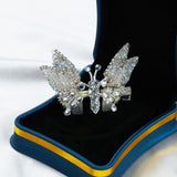 Butterfly Hair Clips – Women's, Moving Wings, Rhinestone Sparkle & 8-Pack