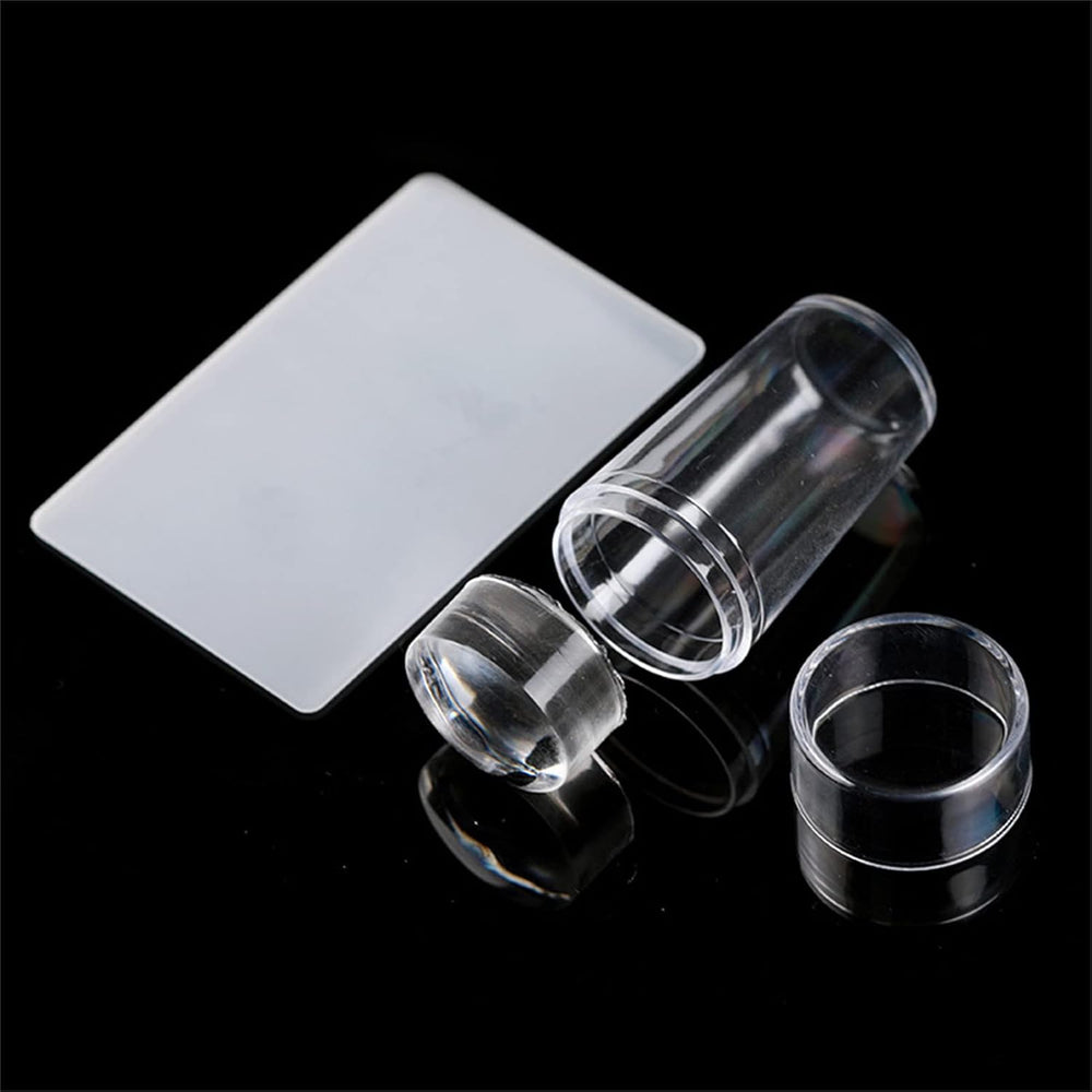 French Manicure Stamping Set – Silicone Stamp, 2-Pack & Reusable Tips