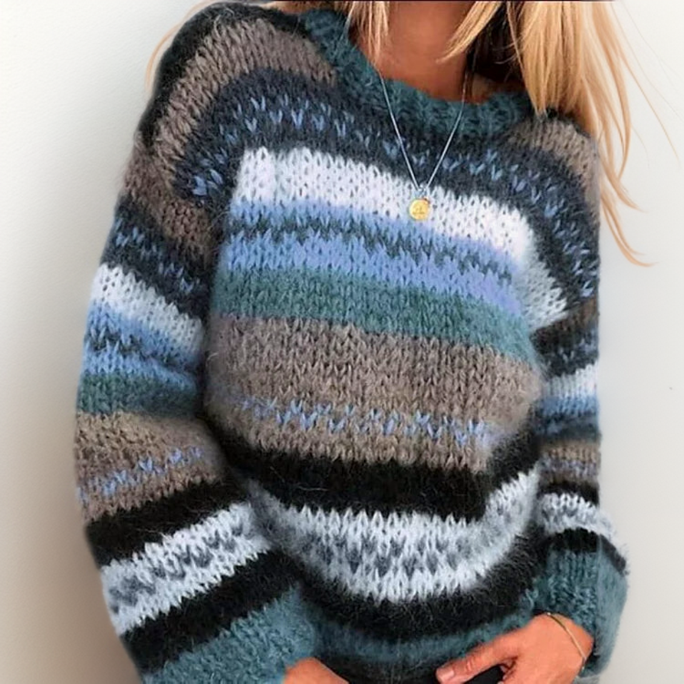 Enhanced Product Title: "Teresa | Cozy Colorful Jacquard Sweater for Women - Soft Knit Pullover" 

This title includes relevant keywords for better visibility while maintaining clarity and appeal.