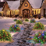 Realistic Pre-Lit Artificial Christmas Tree Urn Filler - Perfect Holiday Decoration