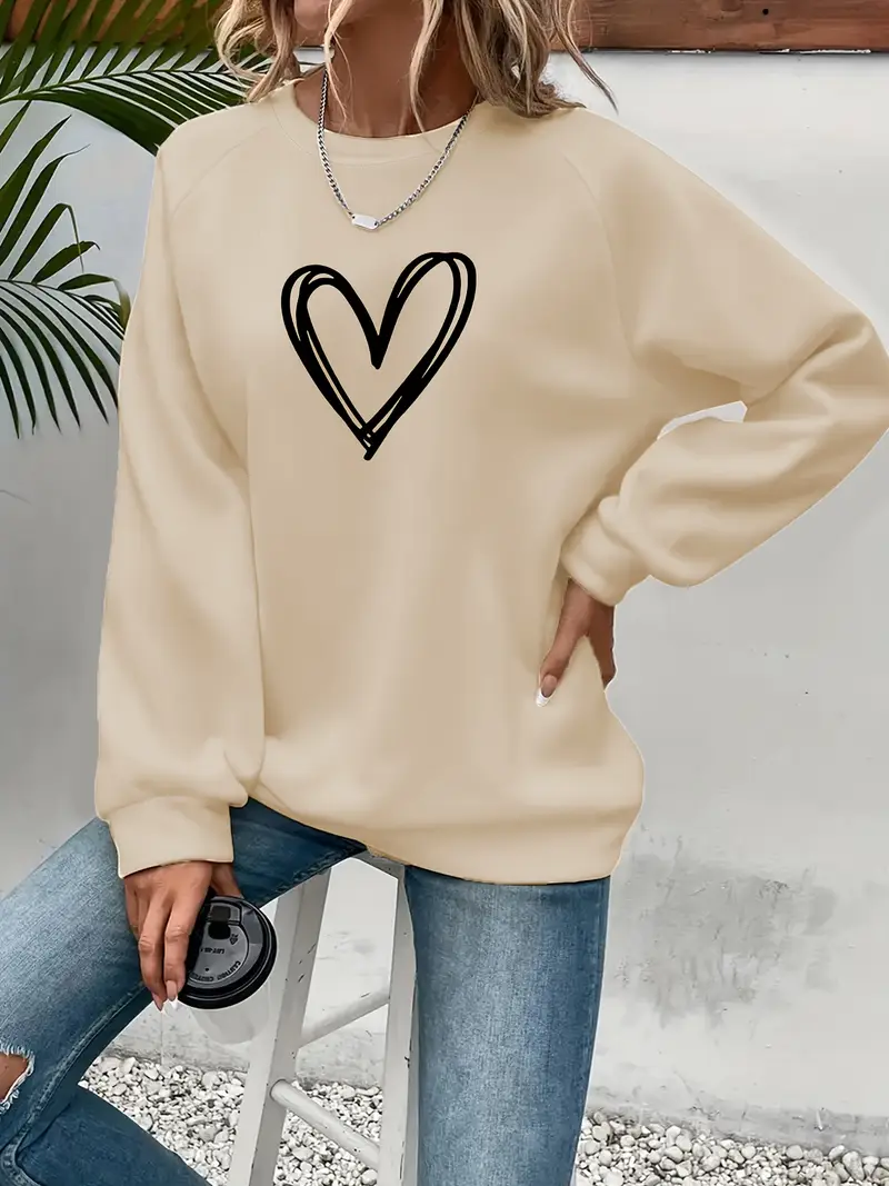 Enhanced Product Title: Heartzone Casual Sweatshirt with Heart Design - Stylish & Comfortable Women's Apparel

This title includes relevant keywords while maintaining clarity and appeal for potential customers.