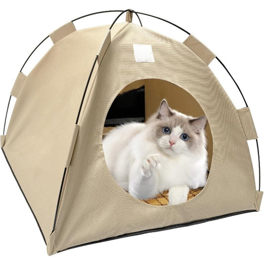 Foldable Cat & Small Dog Tent – Enclosed Retreat, Soft Lining & Collapsible Design