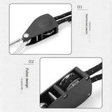 Adjustable Tent Guy Lines – 4-Pack, Reflective, Roller Buckle & Carabiner