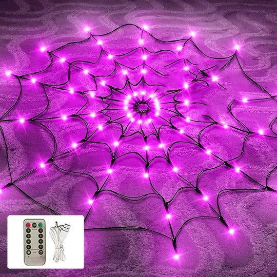 Halloween Spider Web Lights for Indoor and Outdoor Display