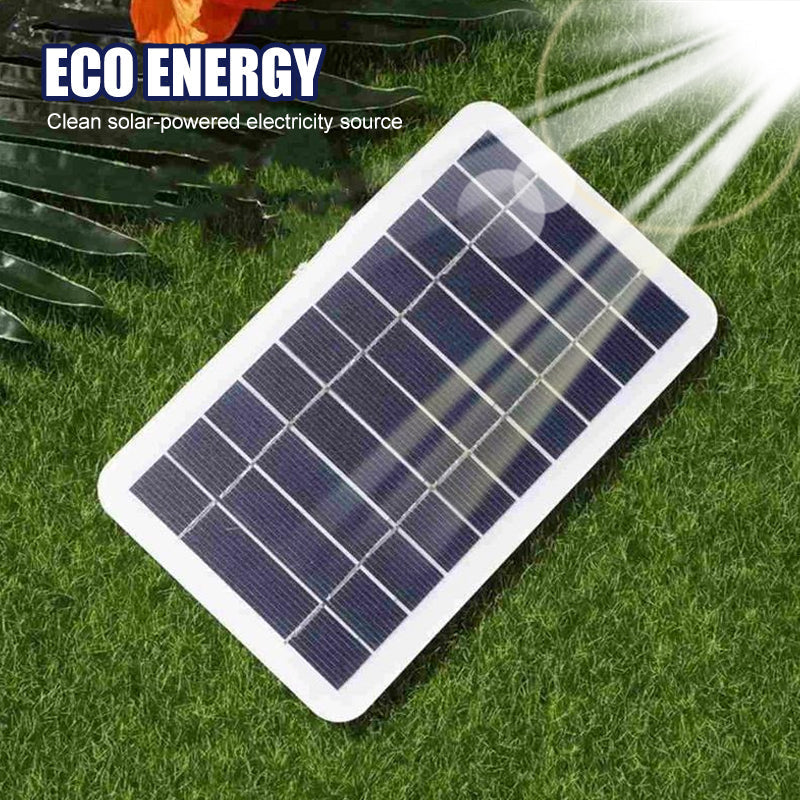 Portable Solar Panel – 2W 5V, USB Output, Foldable for Camping & Emergency