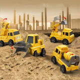 Construction Truck Toy Set – 5-Piece Playset, Carrier Truck & Loading Ramp