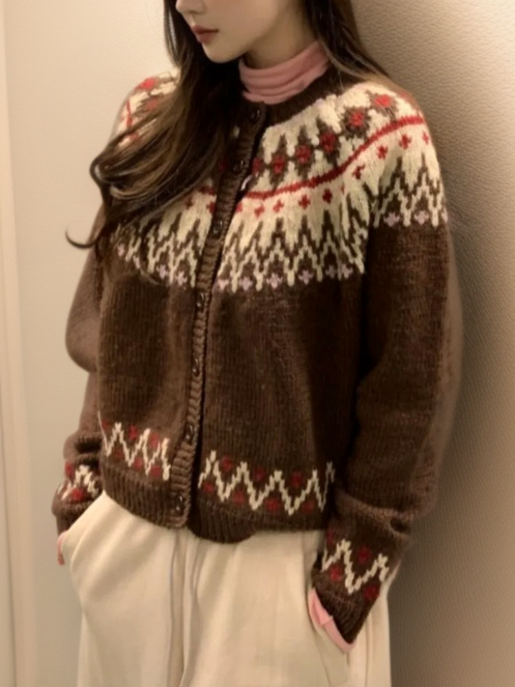 Alia Vintage Pullover für Damen – Stilvoller, Eleganter Look | Hochwertiger Strickpullover