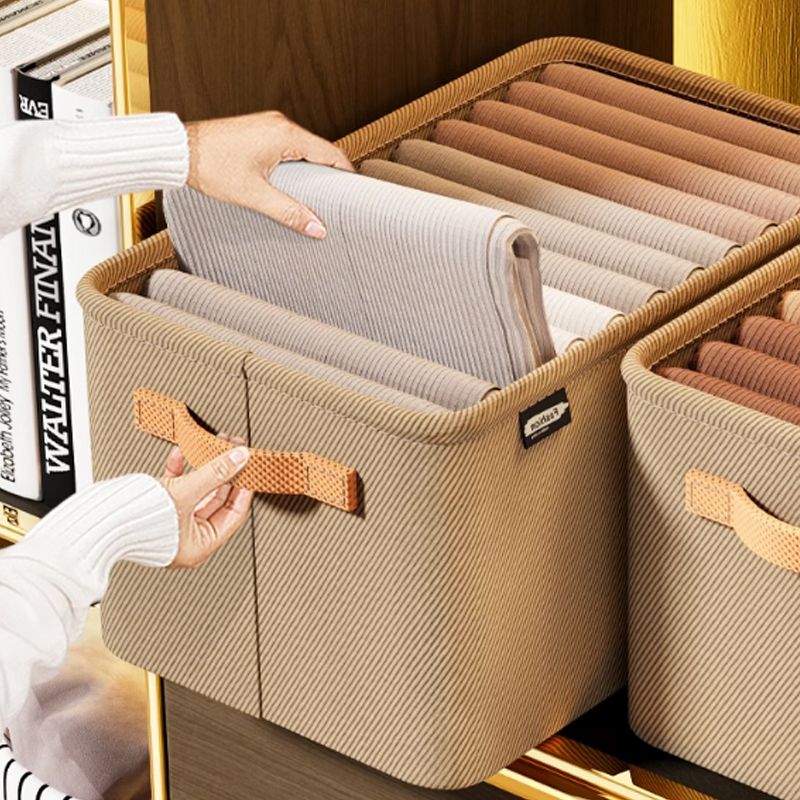 Foldable Fabric Storage Box – Corduroy, M/L/XL Sizes & Carry Handles