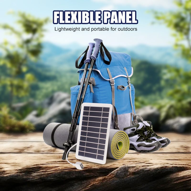 Portable Solar Panel – 2W 5V, USB Output, Foldable for Camping & Emergency