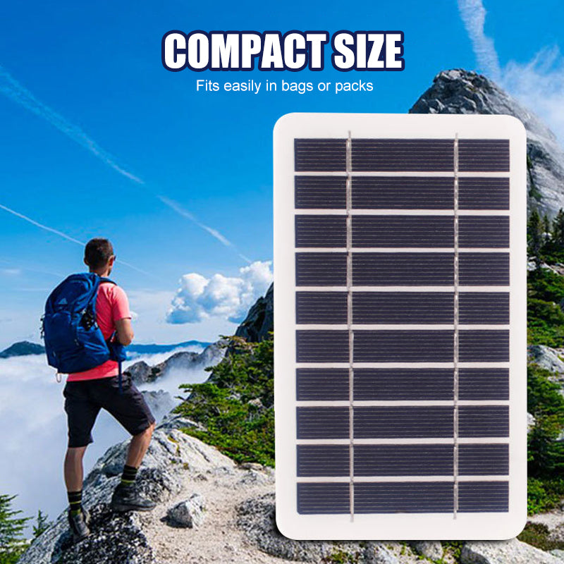 Portable Solar Panel – 2W 5V, USB Output, Foldable for Camping & Emergency