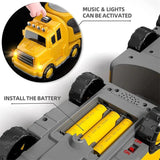 Construction Truck Toy Set – 5-Piece Playset, Carrier Truck & Loading Ramp