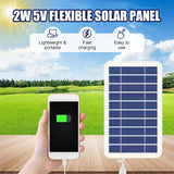 Portable Solar Panel – 2W 5V, USB Output, Foldable for Camping & Emergency