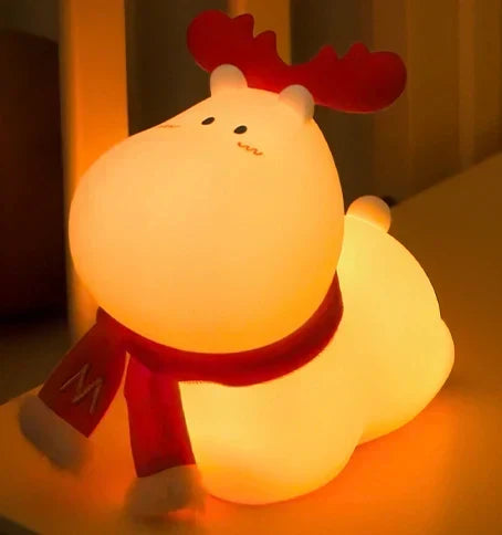 LED Reindeer Night Light – Soothing Christmas Bedside Lamp
