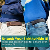 Men's Elastic No-Buckle Belt – Invisible Velcro Closure, Stretch Fabric & S/M/L Sizes