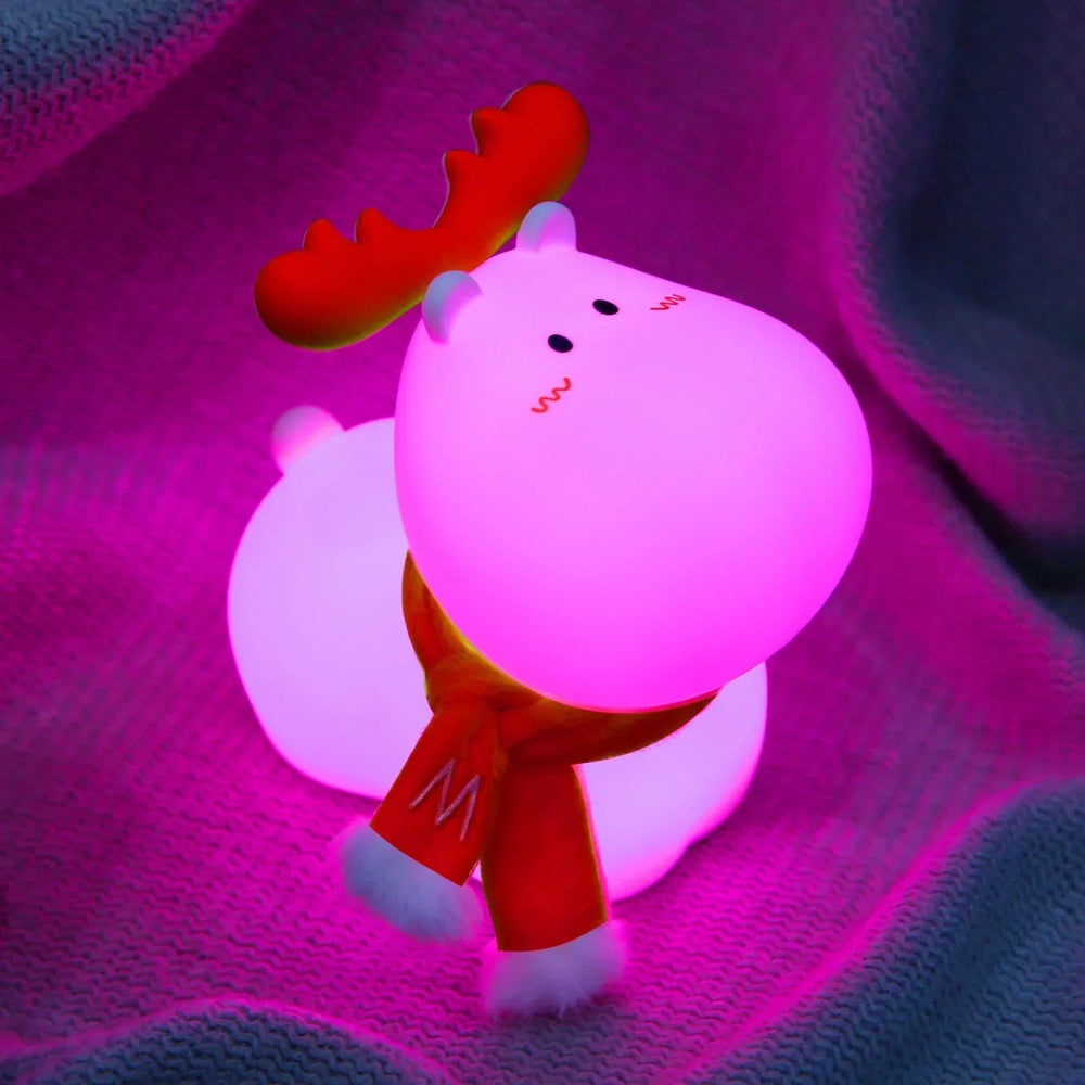 LED Reindeer Night Light – Soothing Christmas Bedside Lamp