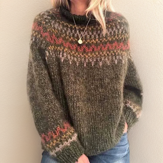 Women's Retro Turtleneck Jumper