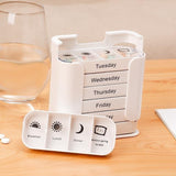 7-Day Pill Organizer – Color-Coded Compartments, Weekday Labels & Travel Size