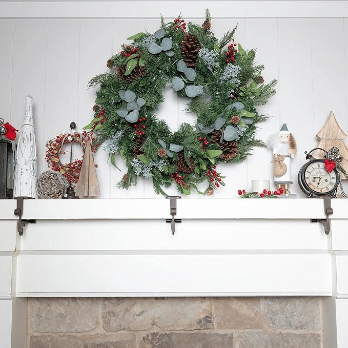 Garland Christmas Stocking Holders for Mantel - Elegant and Sturdy Holiday Decor
