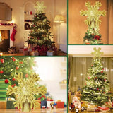 LED Snowflake Projector Christmas Tree Topper Lights – Festive Holiday Decoration