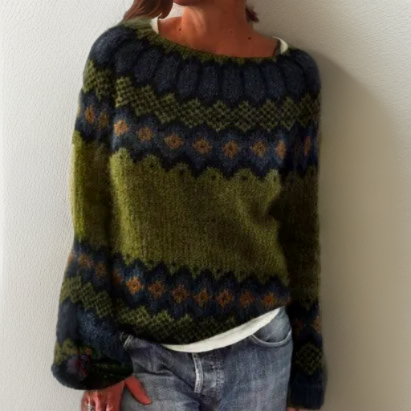 Enhanced Product Title: Shaila Eleganter Pullover mit Geometrischem Muster – Stilvoller Damenpullover für Herbst/Winter

This title includes relevant keywords for better visibility and appeal while maintaining clarity and conciseness.