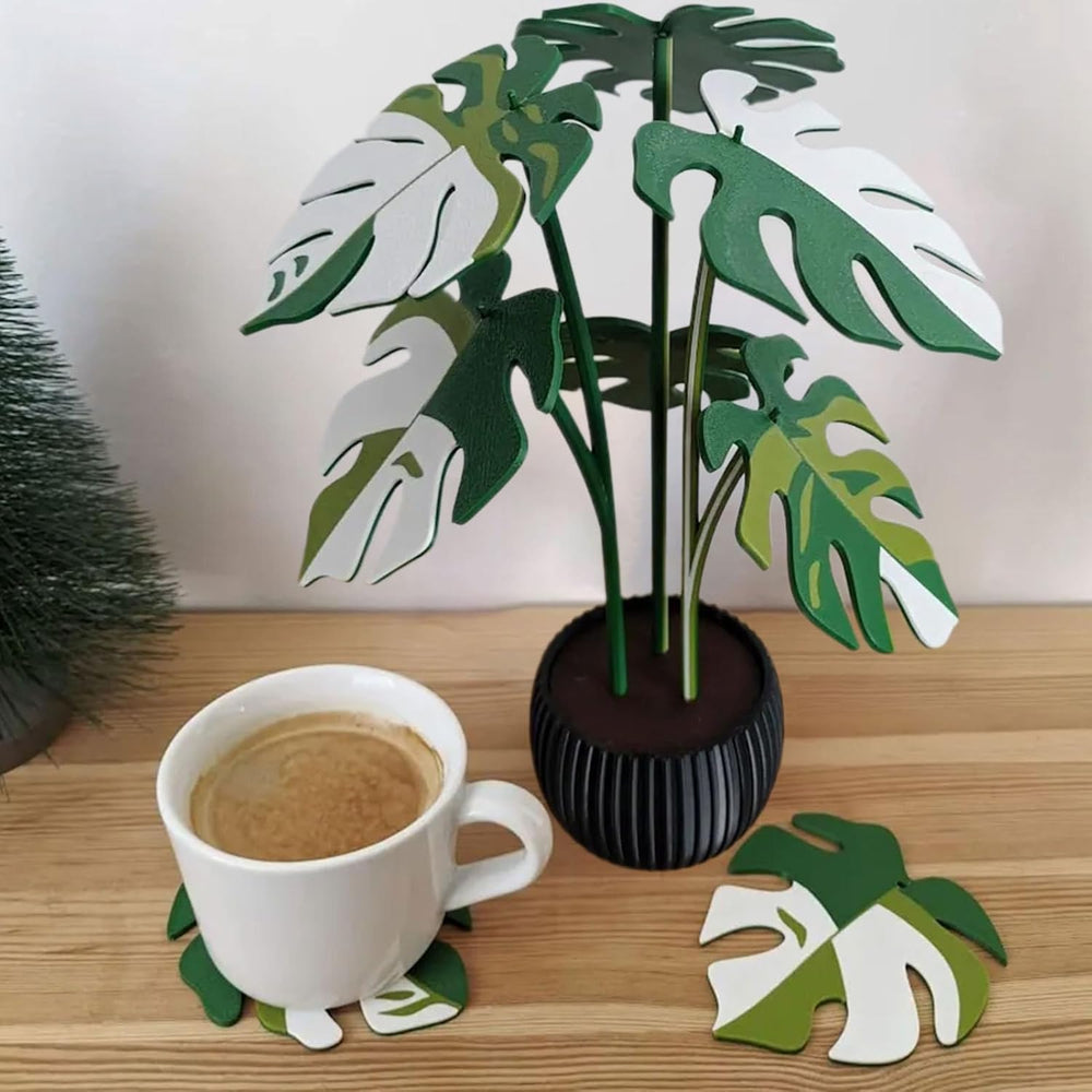 Monstera Kunstpflanze Untersetzer – Dekorativer Oberflächenschutz für Ihr Zuhause