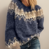 Isabelle Jacquard Pullover – Eleganter & Bequemer Damenpullover für Stil und Komfort