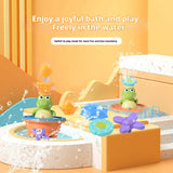 Crocodile Bath Toy with LED Light – Water Fountain, 4 Spray Heads & 360° Rotation